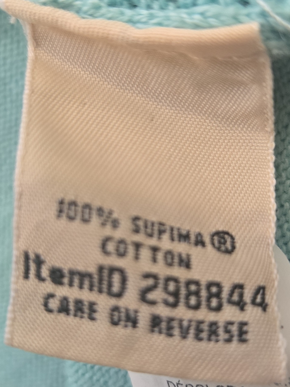 L.L. Bean 100% Supima Cotton Blue Open Front Cardigan Sweater XL Textured Knit - Picture 4 of 7